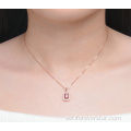 925 Sterling Silver Rose Gold Ruby Mkufu Pendant.